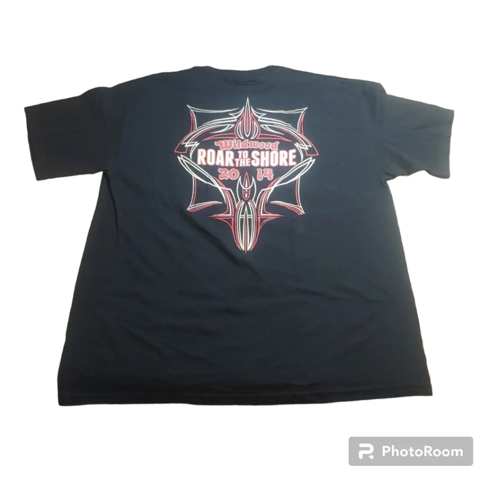 New Hot Leathers T-shirt Wildwood Roar To The Store 2014 Graphic Biker Men XL